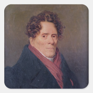 Pegatina Cuadrada Conde Pierre-Louis Roederer siglos XVIII-XIX