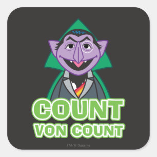 Pegatina Cuadrada Conde von Count Estilo Clásico 2