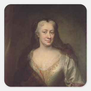 Pegatina Cuadrada Condesa Fuchs, gobernadora de María Teresa