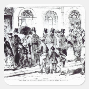 Pegatina Cuadrada Conducir las cargas de la noche