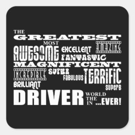 Pegatina Cuadrada Conductores de Carreras deportiva motorizados más 