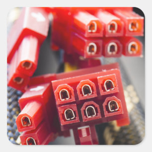 Pegatina Cuadrada Conector de cable de PC