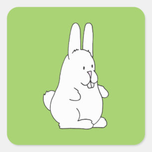 Pegatina Cuadrada Conejo de Pascua