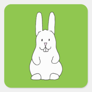 Pegatina Cuadrada Conejo de Pascua