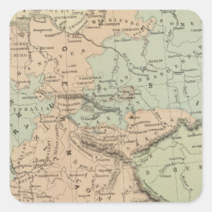 Pegatina Cuadrada Confederación germánica