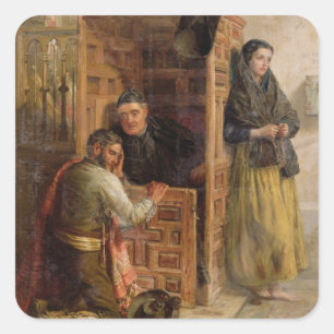 Pegatina Cuadrada Confesión, 1862 (aceite en lona)