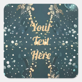 Pegatina Cuadrada Confetti personalizado boda