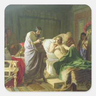 Pegatina Cuadrada Confianza de Alexander el grande