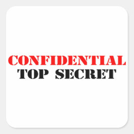 Pegatina Cuadrada Confidencial