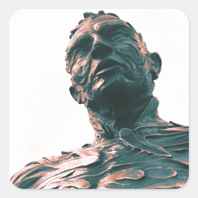 Pegatina Cuadrada Confluencia de David Zahn (Anverso)