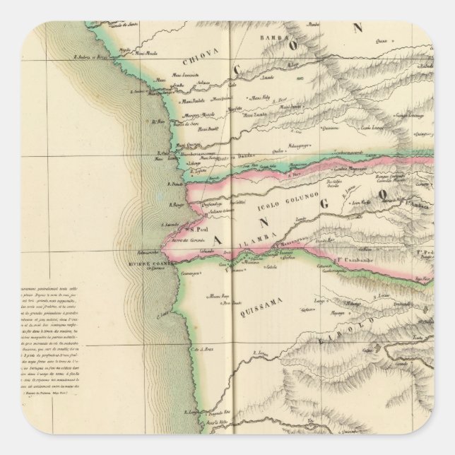 Pegatina Cuadrada Congo, África 42 (Anverso)