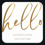 Pegatina Cuadrada Congratulations Sticker<br><div class="desc">Etiqueta de Felicitacion,  ideal para cualquier evento.</div>