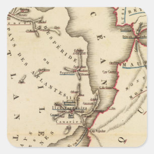 Pegatina Cuadrada Conjecturale de l'Atlantide