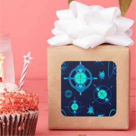 Pegatina Cuadrada Connected Minds Pattern