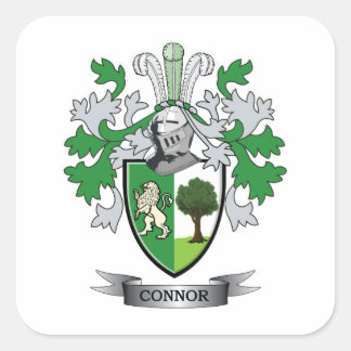 Pegatina Cuadrada Connor Coat of Arms