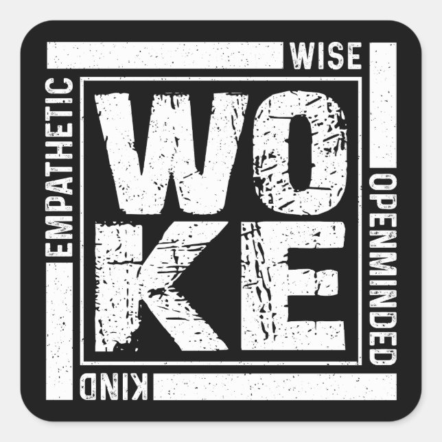 Pegatina Cuadrada Conscientizado (Anverso)