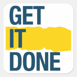 Pegatina Cuadrada Conseguirlo