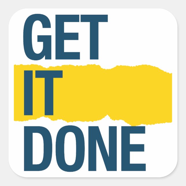 Pegatina Cuadrada Conseguirlo (Anverso)