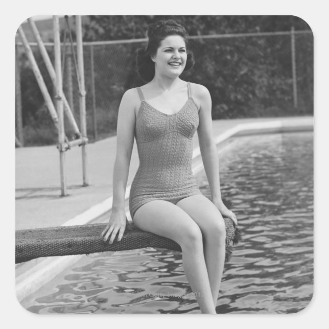 Pegatina Cuadrada Consejo de buceo (Anverso)