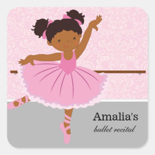 Pegatina Cuadrada Considerando de ballet