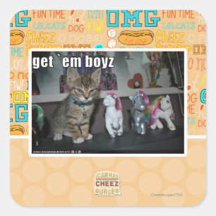 Pegatina Cuadrada Consígueme boyz