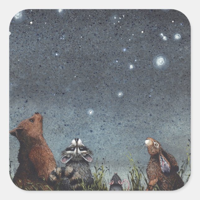 Pegatina Cuadrada Constellations (Anverso)