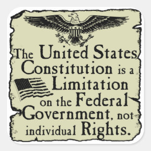 Pegatina Cuadrada Constitución de Estados Unidos