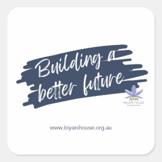 Pegatina Cuadrada Construir un futuro mejor