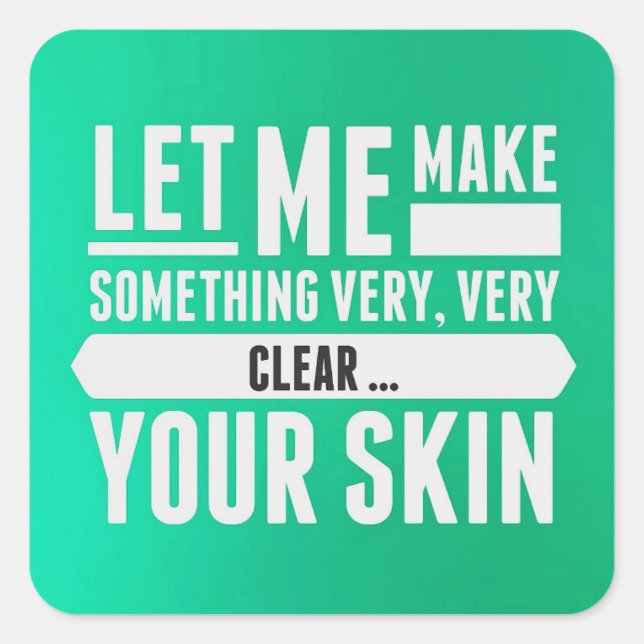 Pegatina Cuadrada Consultores de atención de la piel pegatinas calif (Anverso)