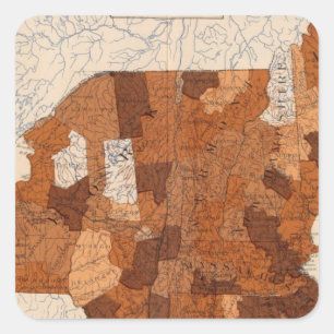 Pegatina Cuadrada Consumo NY, NJ, Nueva Inglaterra