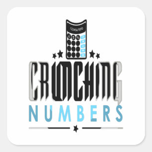 Pegatina Cuadrada Contable - Números de cierre