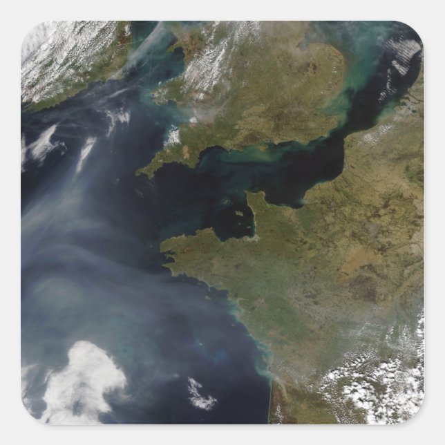 Pegatina Cuadrada Contaminación de Francia (Anverso)