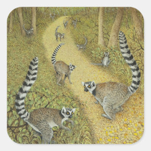 Pegatina Cuadrada Contar cuentos