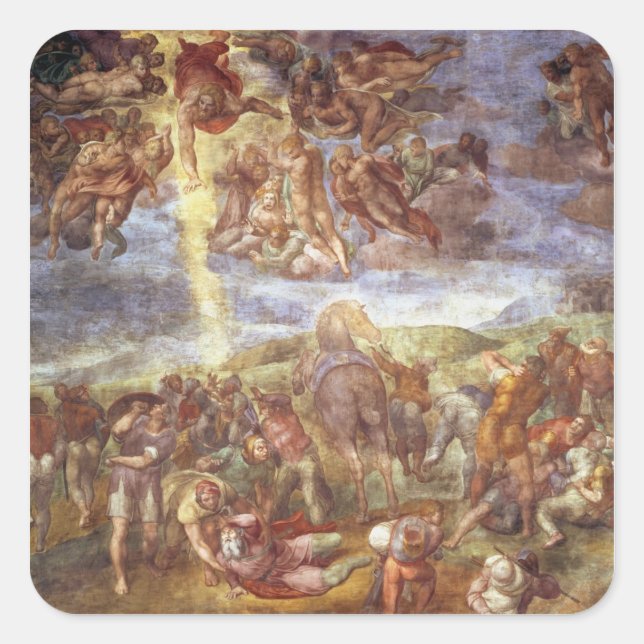 Pegatina Cuadrada Conversión de San Pablo (Anverso)