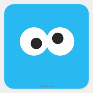 Pegatina Cuadrada Cookie Monster Big Face