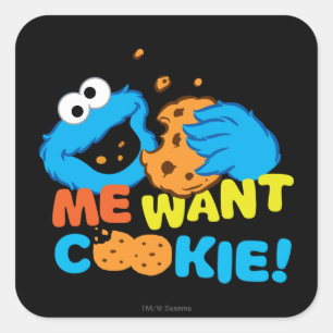 Pegatina Cuadrada Cookie Wants Cookie