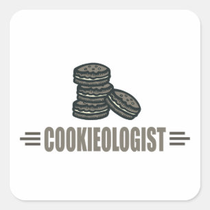Pegatina Cuadrada Cookies divertidas