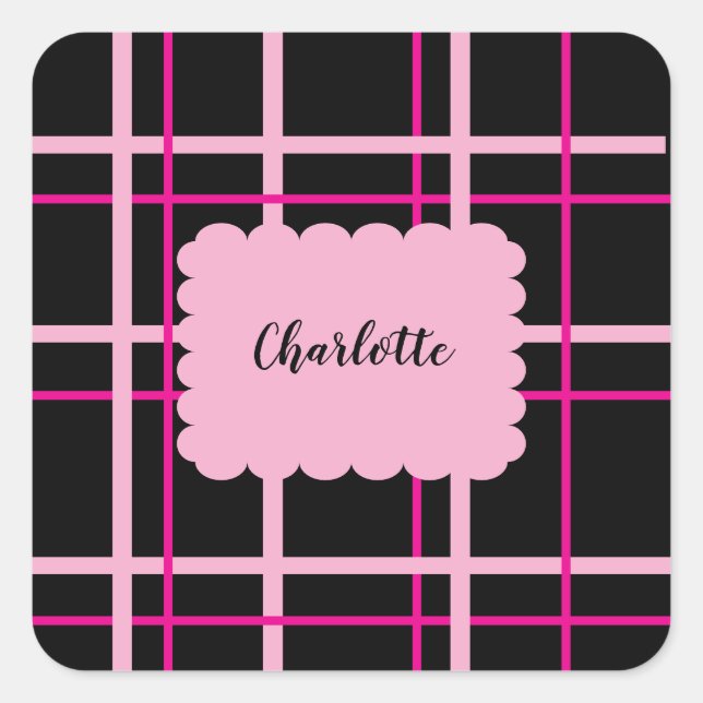 Pegatina Cuadrada Cool Striped Pattern (Anverso)