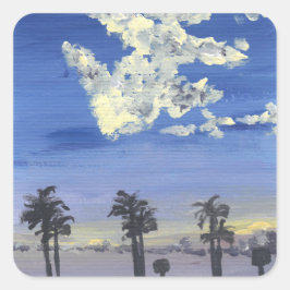 Pegatina Cuadrada Cool Sunset Stickers