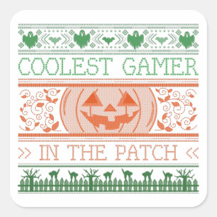 Pegatina Cuadrada Coolest Gamer En El Parche