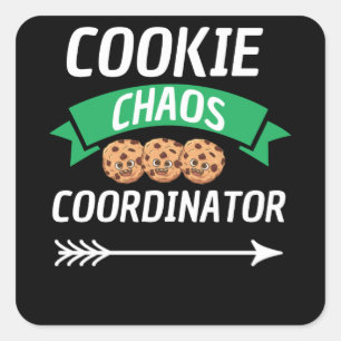 Pegatina Cuadrada Coordinador de Cookie Chaos Scouts Lover