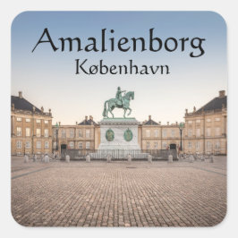 Pegatina Cuadrada Copenhague Dinamarca