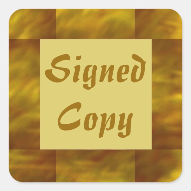 Pegatina Cuadrada Copia firmada - Pegatinas cuadrados (#12) (Anverso)