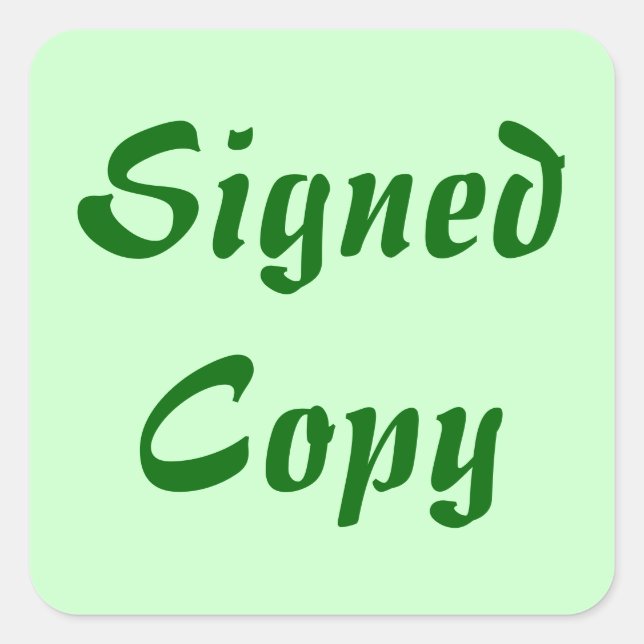 Pegatina Cuadrada Copia firmada - Pegatinas cuadrados (#18) (Anverso)