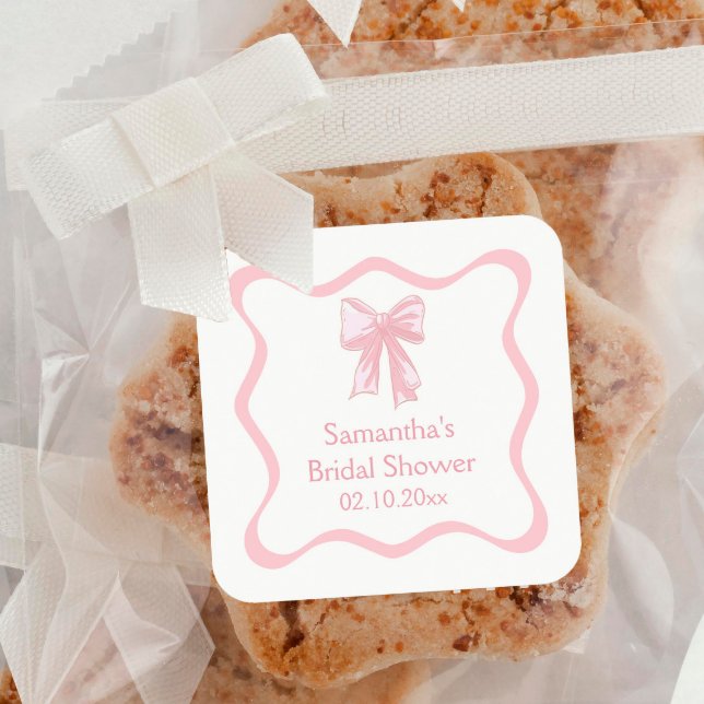 Pegatina Cuadrada Coqueta Rosa se Casa Invitación para la Fiesta de  (Subido por el creador)