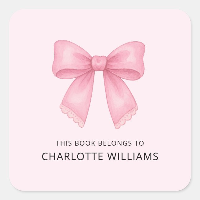 Pegatina Cuadrada Coqueta suave dobla estiloso de vuelta a los escol (Anverso)