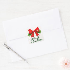 Pegatina Cuadrada Coquette Navidades Bow — Chica desordenado ✨ mágic