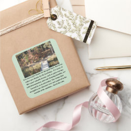 Pegatina Cuadrada Coraje silencioso Inspirador