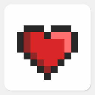 Pegatina Cuadrada Corazón de amor