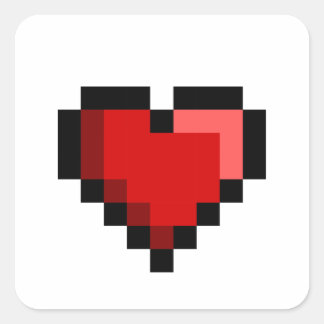 Pegatina Cuadrada Corazón de amor